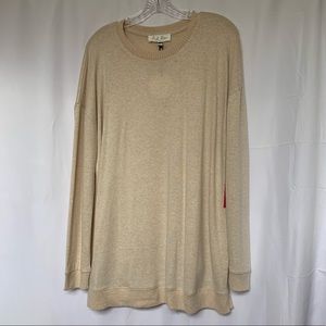 Pink Rose Maternity‎ Cream Blouse Soft Long Sleeve